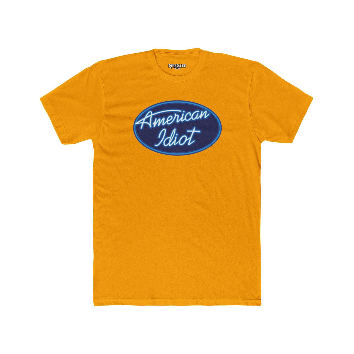 Unisex Cotton Crew Tee - American Idiot Graphic T-Shirt - Logo Parody Series - Riff Raff Wear