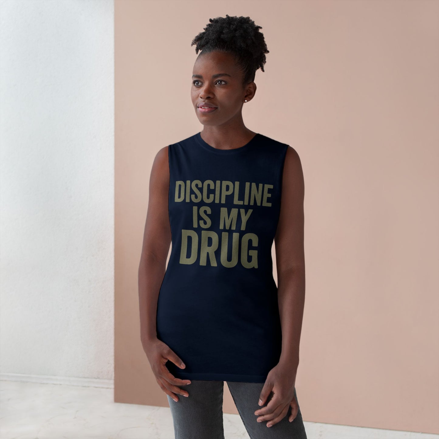 Discipline Is My Drug Unisex Tank Top - Motivational Fitness Apparel - Riff Raff Wear