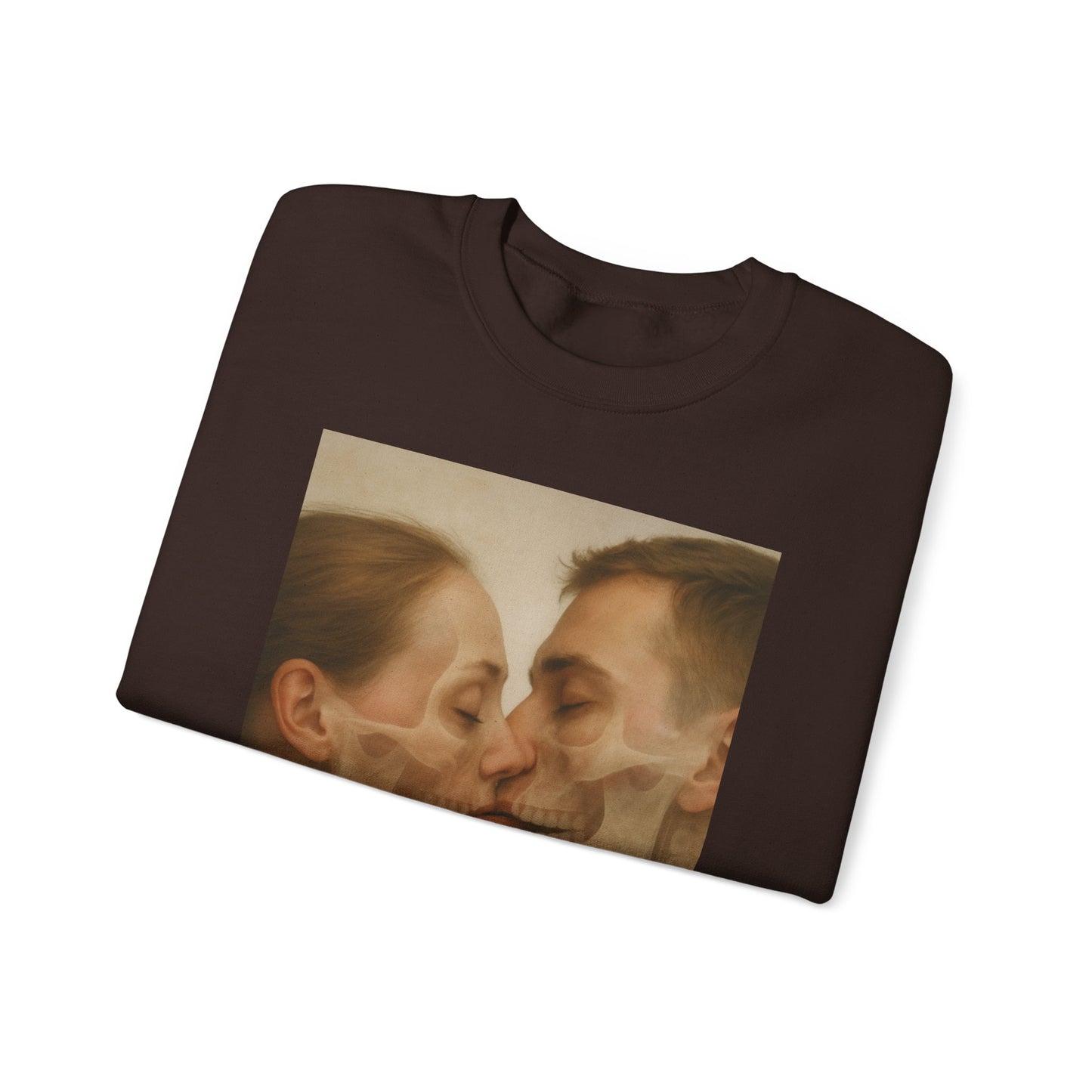 Romantic Skull Art Sweatshirt - Unisex Cozy Crewneck for Couples, Halloween, Gift Idea, Unique Sweatshirt, Trendy Layering - Riff Raff Wear