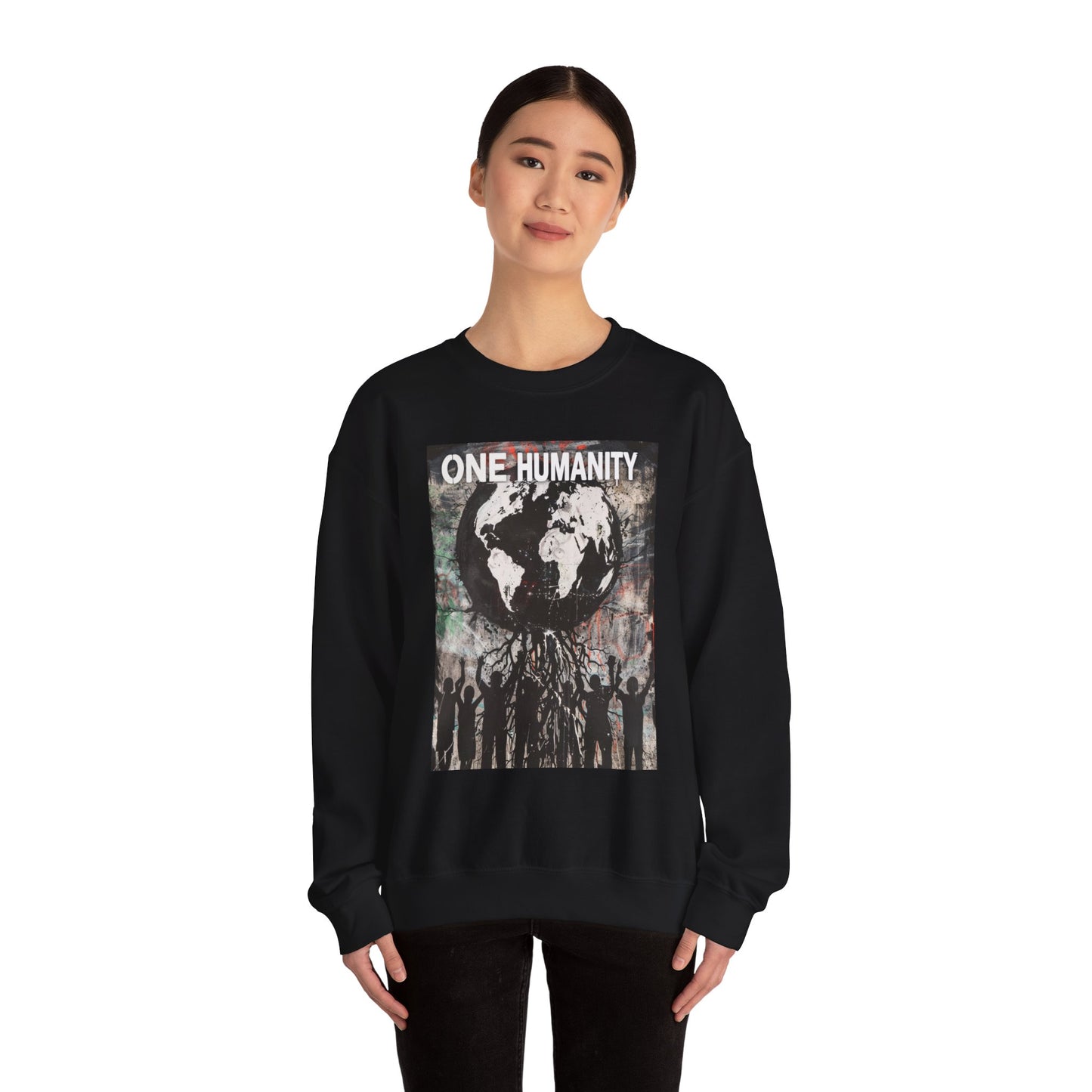 One Humanity Unisex Crewneck Sweatshirt - Comfortable & Stylish - Riff Raff Wear