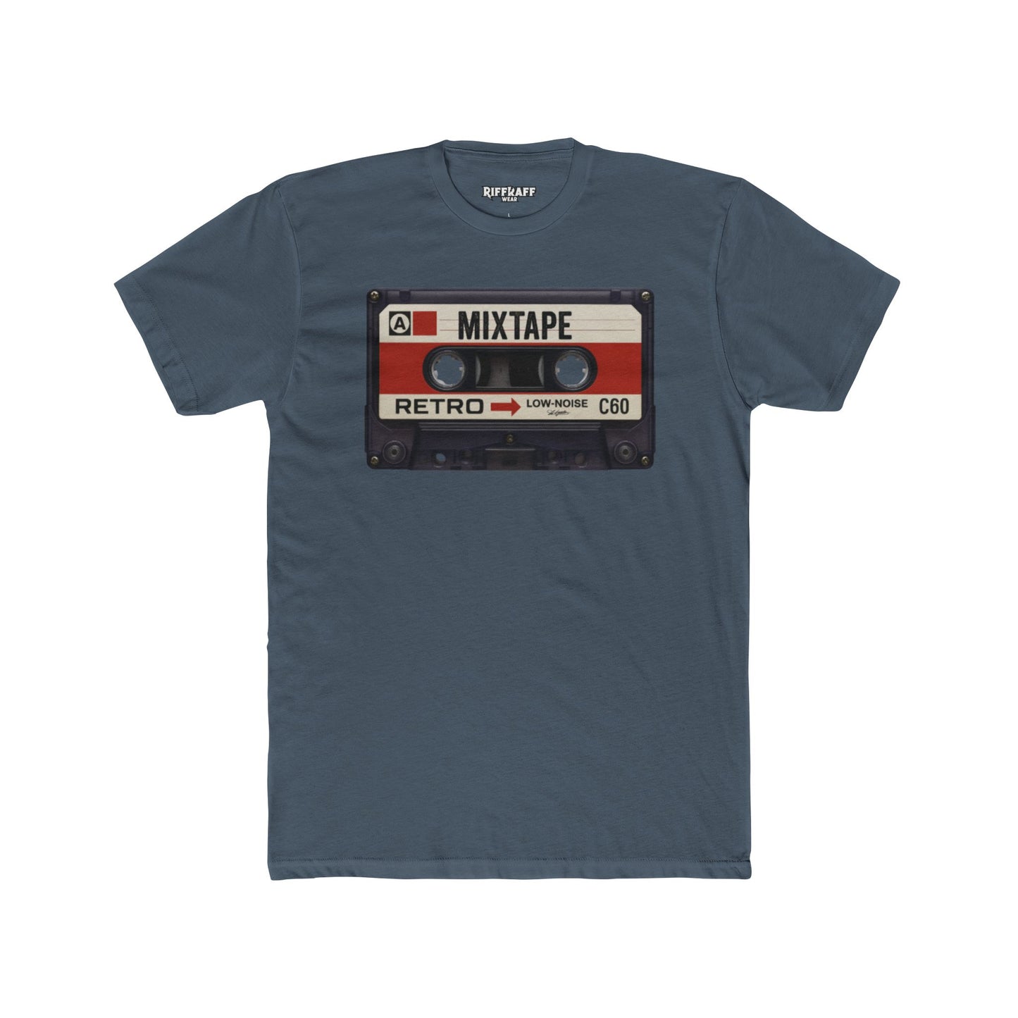 Retro Mixtape Unisex Cotton Crew Tee - Vintage Music Lovers Shirt - Riff Raff Wear