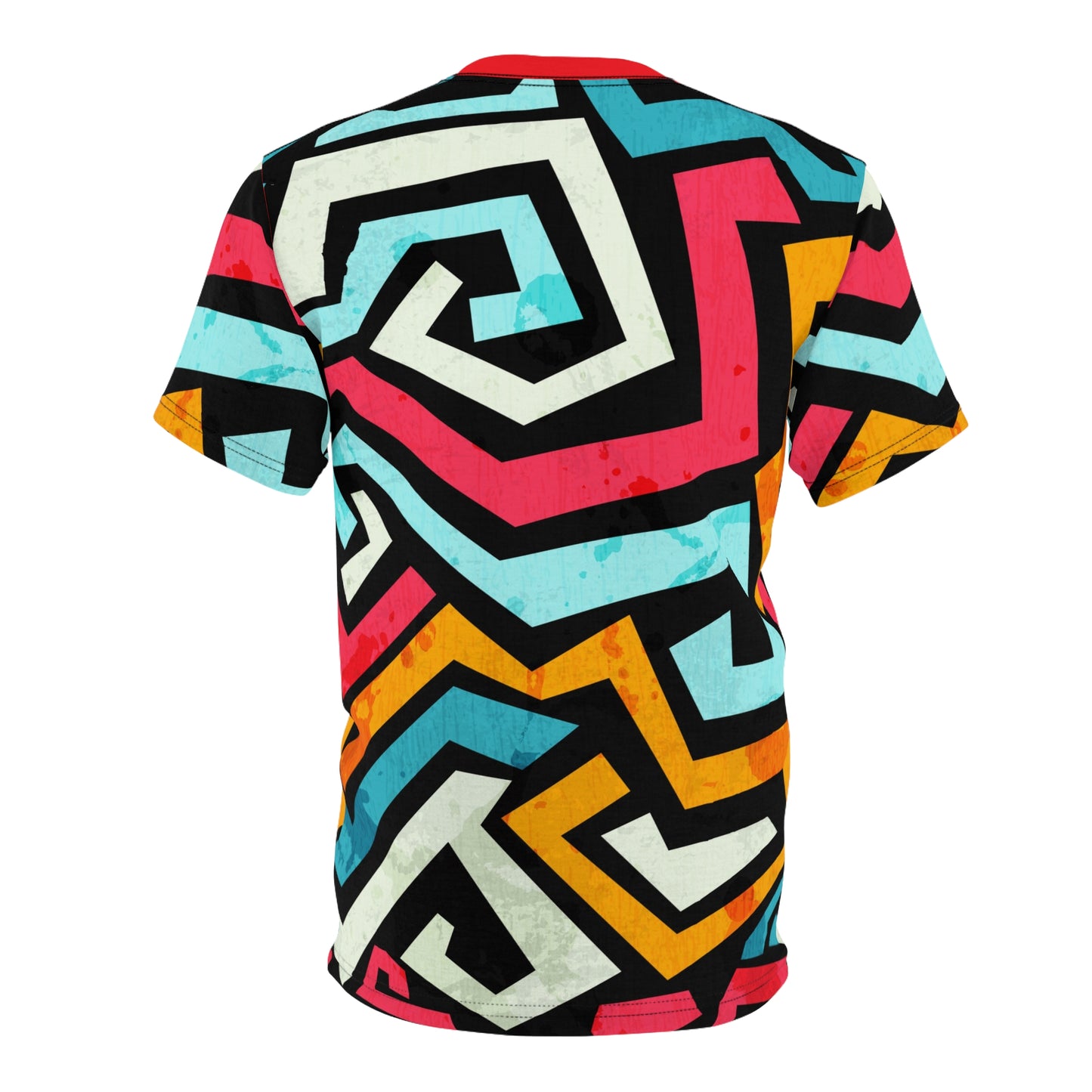 Colorful Geometric Unisex Tee - Stylish and Unique Cut & Sew Design - Riff Raff Wear