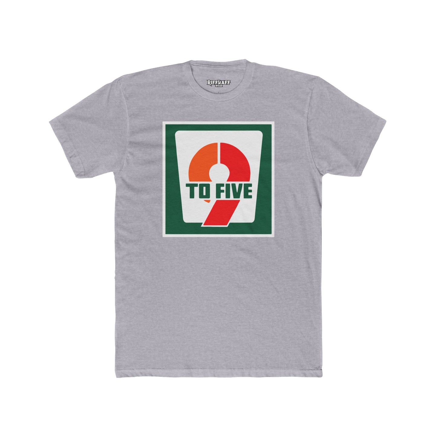 Retro 9 to Five Unisex Cotton Crew Tee - Parody Logo Series - Riff Raff Wear