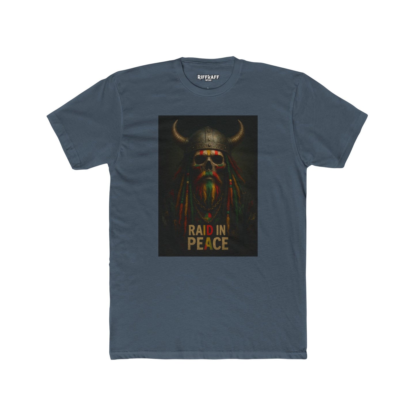 Raid in Peace Viking Unisex Cotton Crew Tee - Casual Graphic T-Shirt for Norse Mythology Fans - Riff Raff Wear