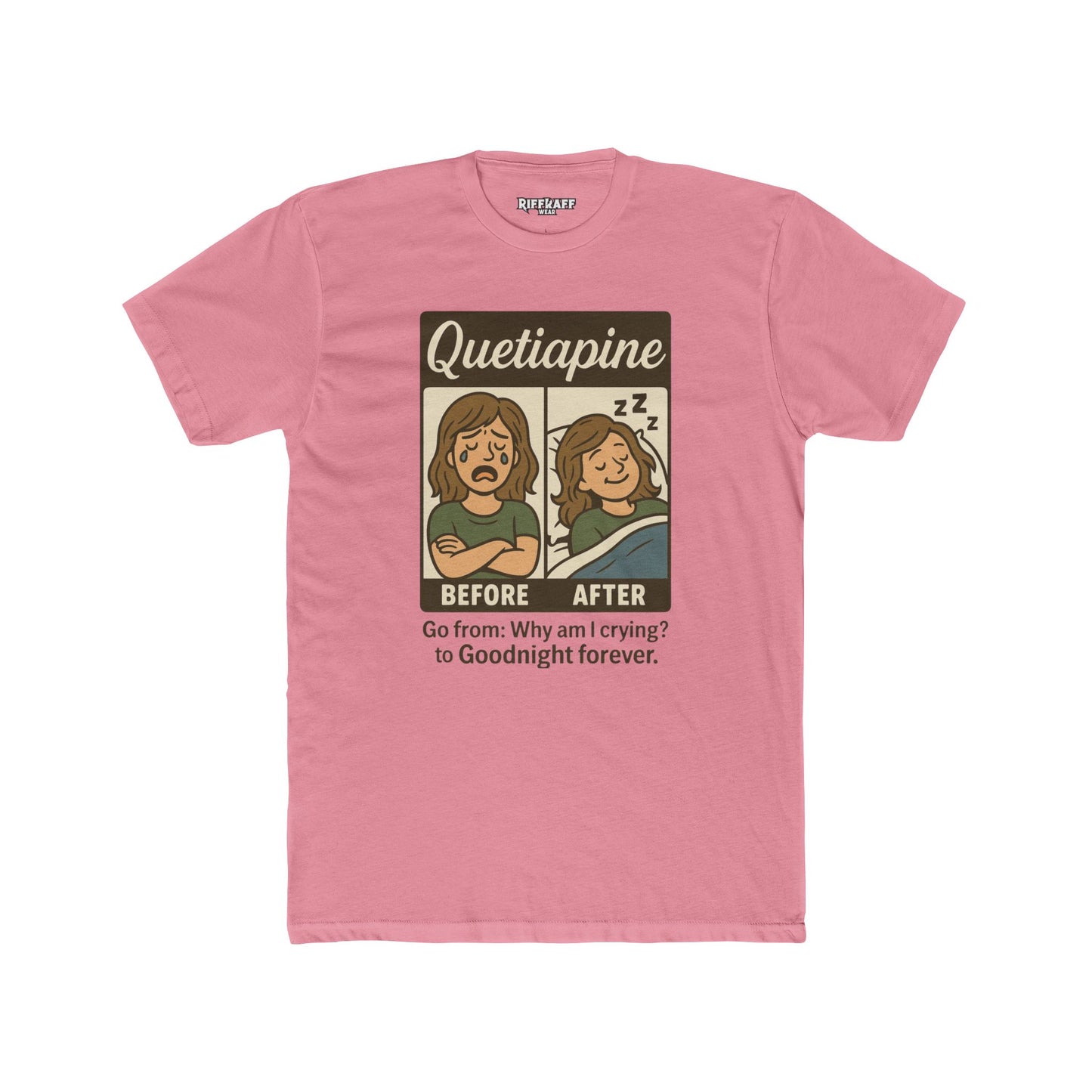 Quetiapine Unisex Cotton Crew Tee – Mental Health Awareness Shirt - OverRX - Riff Raff Wear