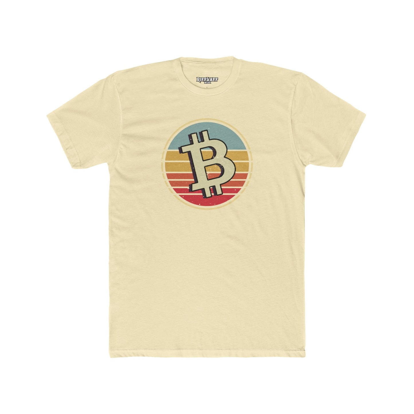 Retro Bitcoin Unisex Cotton Crew Tee - Casual Cryptocurrency Bitcoin Shirt - Riff Raff Wear