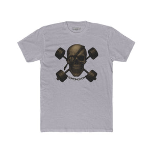 Skull & Weights Graphic Unisex Cotton Crew Tee - Riff Raff Wear