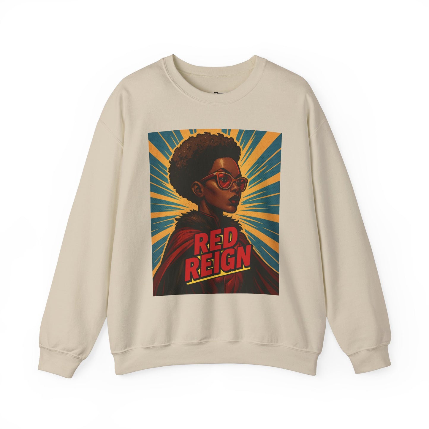 Red Reign Unisex Crewneck Sweatshirt - Stylish & Bold Graphic Design - Riff Raff Wear