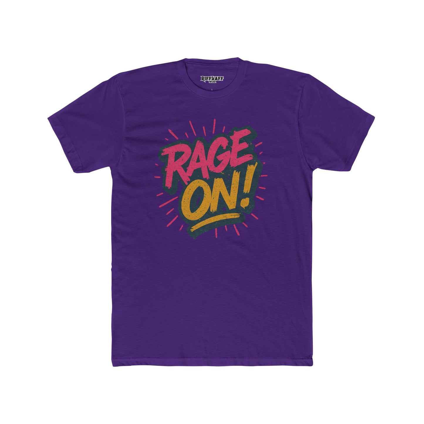 Rage On! Unisex Cotton Crew Tee - Bold Graphic T-Shirt for Casual Wear
