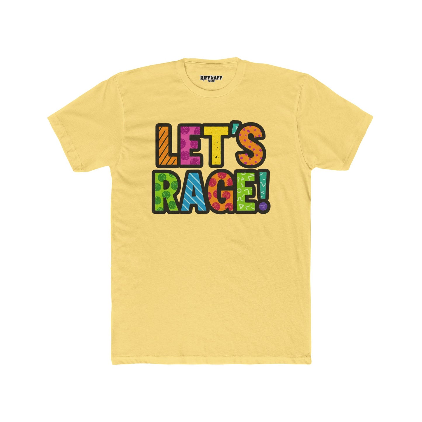 Let’s Rage! Unisex Cotton Crew Tee - Vibrant Graphic Tee for Party Vibes - Riff Raff Wear