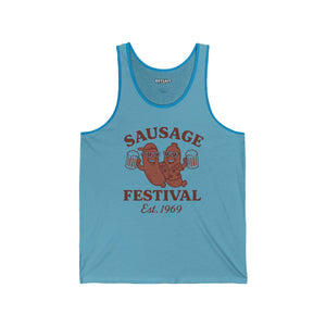 Sausage Festival Unisex Jersey Tank - Perfect for Food Lovers & Party Enthusiasts - Riff Raff Wear