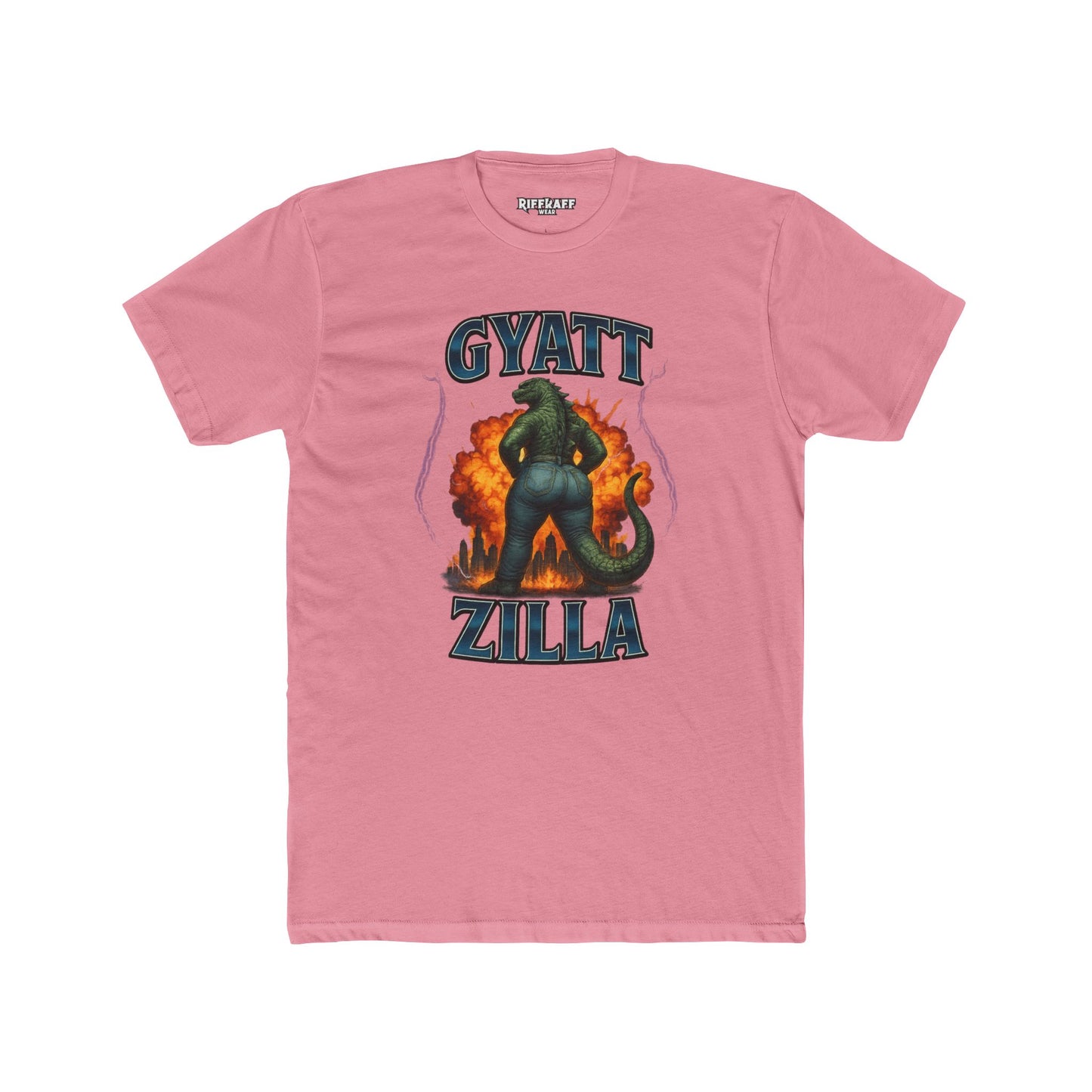 Unisex Cotton Crew Tee with Gyatt Zilla Design, Fun Graphic Tee, Casual Wear - Riff Raff Wear