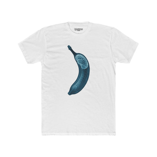 Funny Unisex Cotton Crew Tee - Brainy Banana Design - Riff Raff Wear