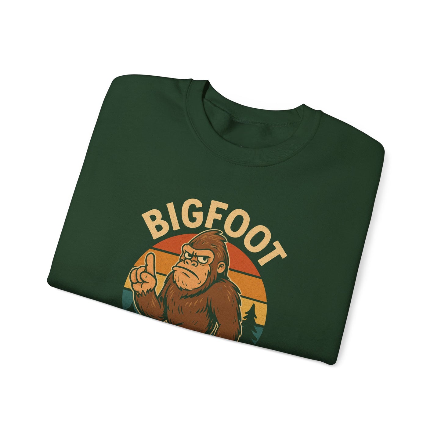 Bigfoot Doesn't Believe Crewneck Sweatshirt - Unisex Fashion for Nature Lovers - Riff Raff Wear