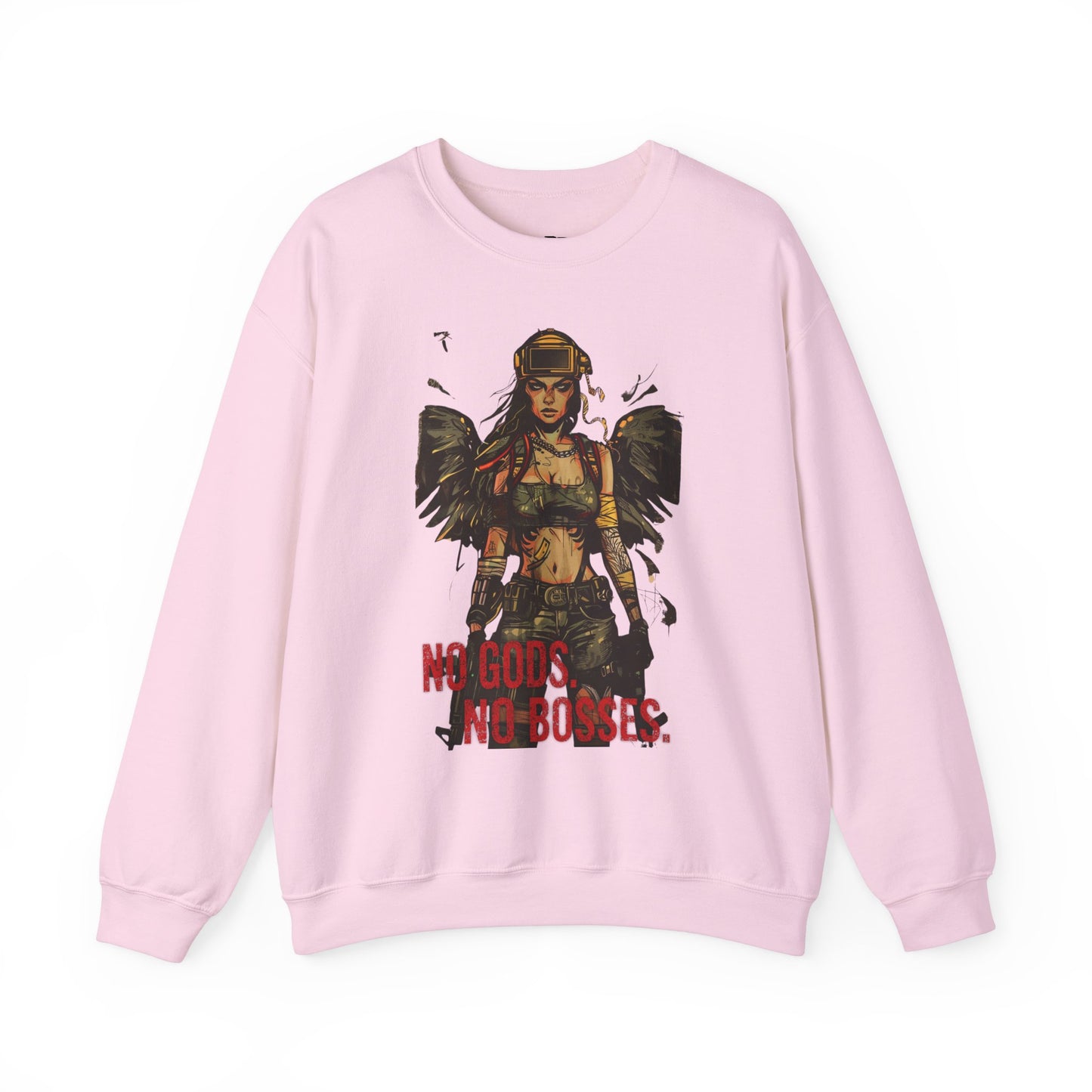 No Gods No Bosses Unisex Crewneck Sweatshirt - Empowering Streetwear for Rebels - Riff Raff Wear