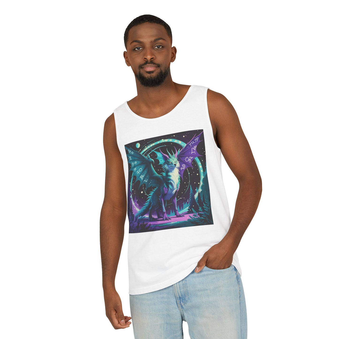 Mystical Dragon Graphic Unisex Tank Top - Perfect for Summer Festivals - Riff Raff Wear