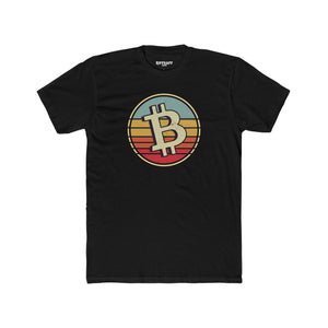 Retro Bitcoin Unisex Cotton Crew Tee - Casual Cryptocurrency Bitcoin Shirt - Riff Raff Wear