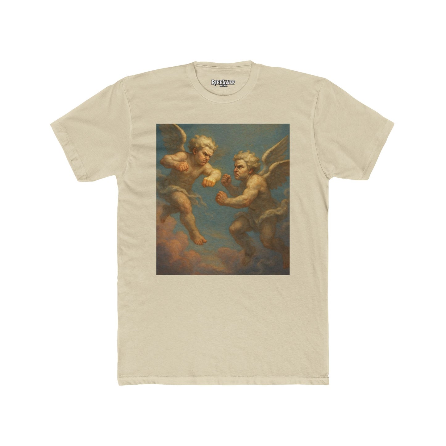 Heavenly Duel Unisex Cotton Crew Tee - Art Inspired Design - Riff Raff Wear