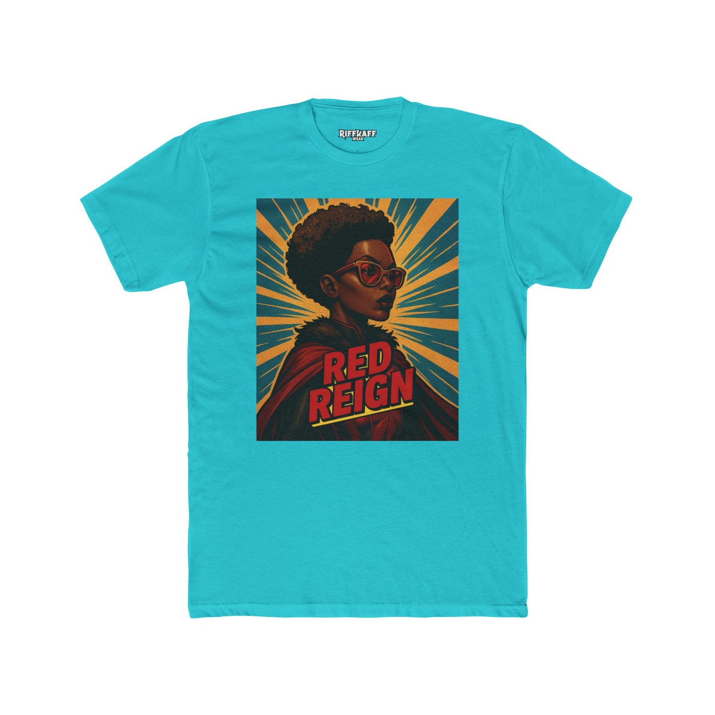 Red Reign Unisex Cotton Crew Tee - Empowering Superhero Design