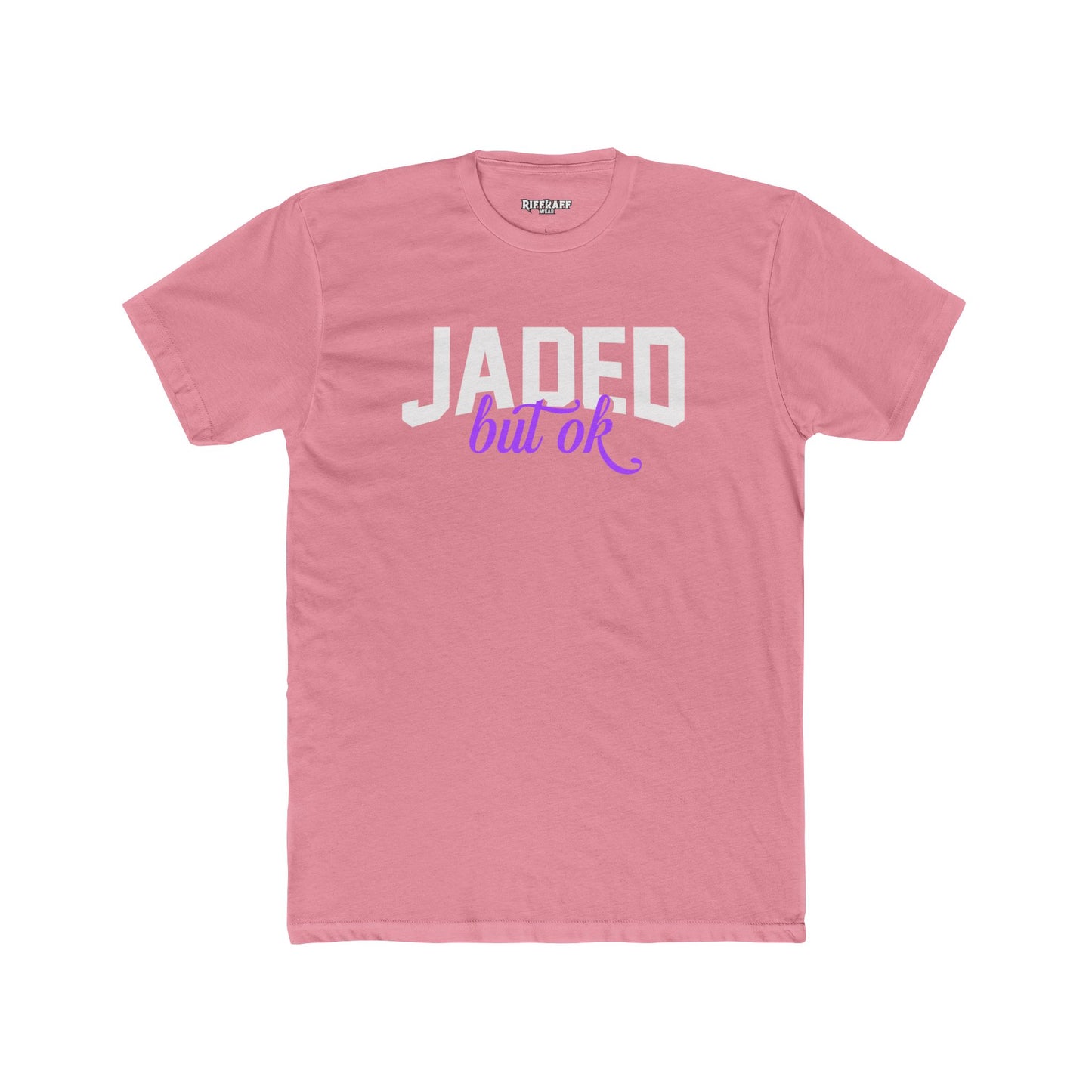Jaded but OK Unisex Cotton Crew Tee, Casual Streetwear Shirt, Gift for Friends, Birthday Celebrations, Everyday Wear, Relaxed Fit Tee