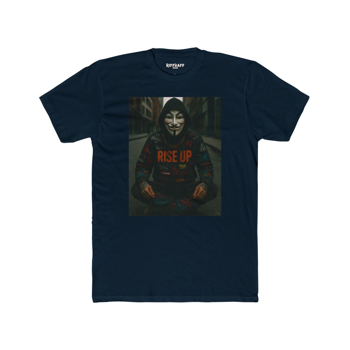Unisex Cotton Crew Tee - Rise Up Graphic Shirt for Activism and Self-Expression - Riff Raff Wear