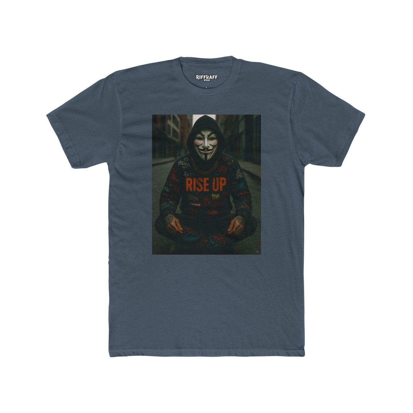 Unisex Cotton Crew Tee - Rise Up Graphic Shirt for Activism and Self-Expression - Riff Raff Wear