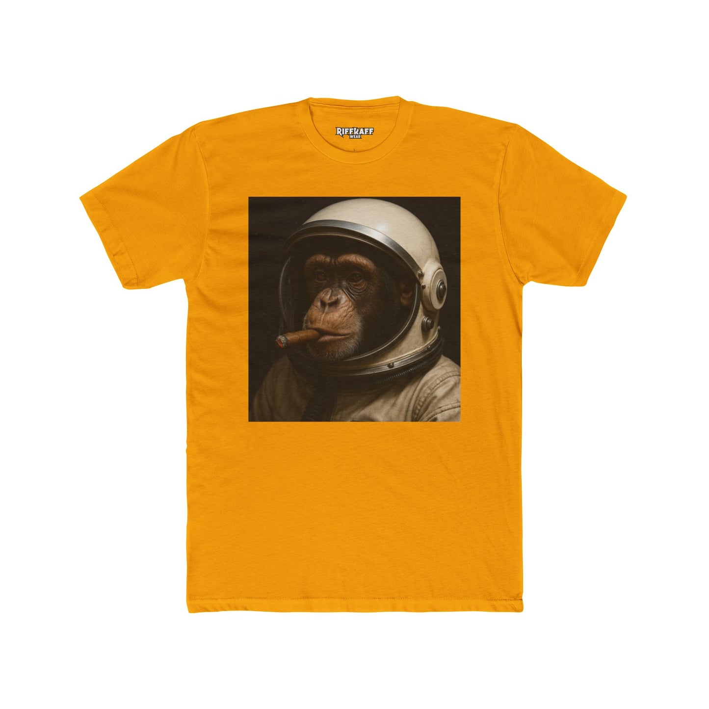 Astronaut Monkey Unisex Cotton Crew Tee - Fun Graphic T-Shirt for Animal Lovers - Riff Raff Wear