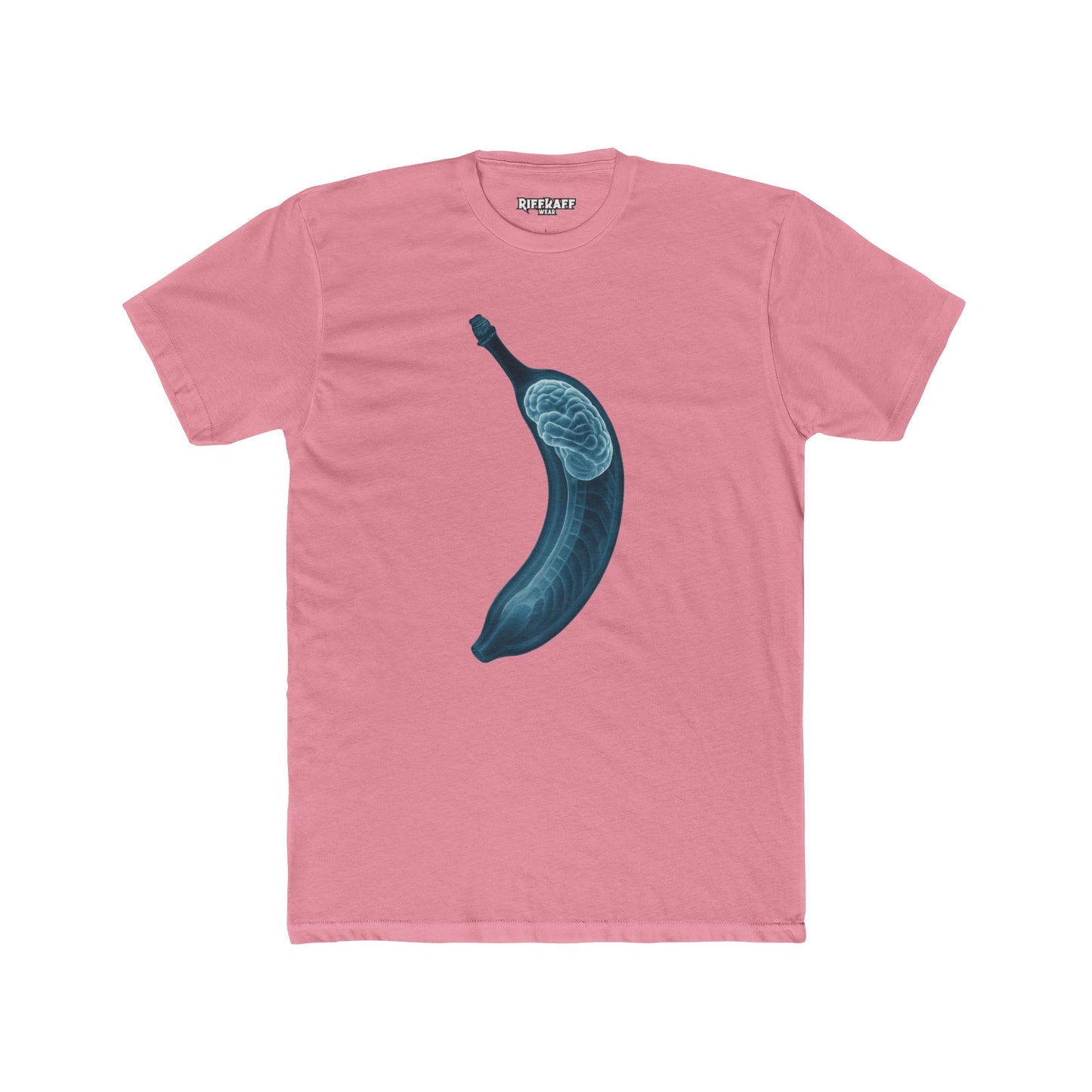 Funny Unisex Cotton Crew Tee - Brainy Banana Design - Riff Raff Wear