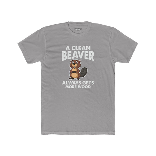 A Clean Beaver Graphic Tee - Fun and Quirky Cotton Crew for Nature Lovers - Riff Raff Wear