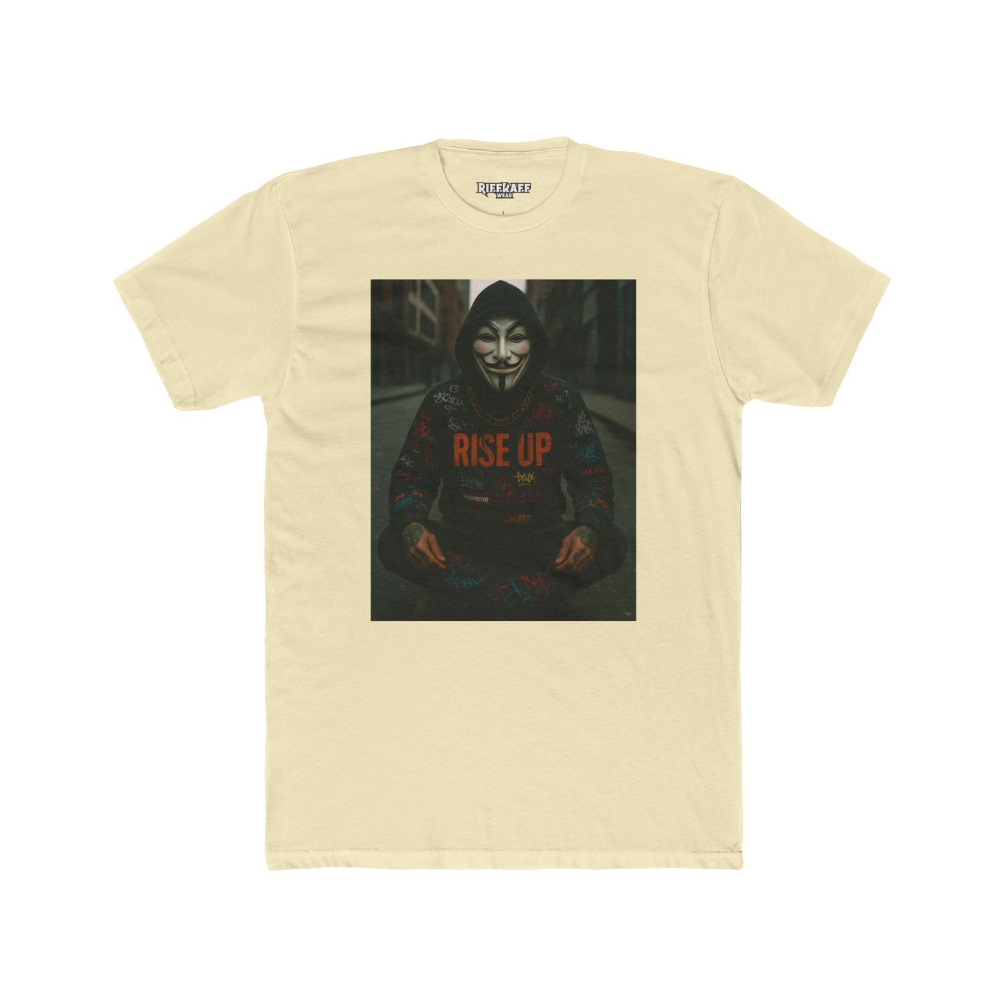 Unisex Cotton Crew Tee - Rise Up Graphic Shirt for Activism and Self-Expression - Riff Raff Wear