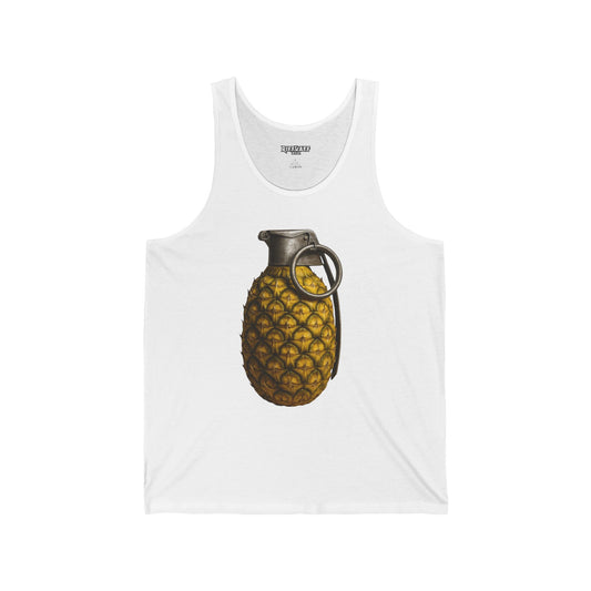 Pineapple Grenade Unisex Jersey Tank - Trendy Summer Top for Casual Wear - Riff Raff Wear