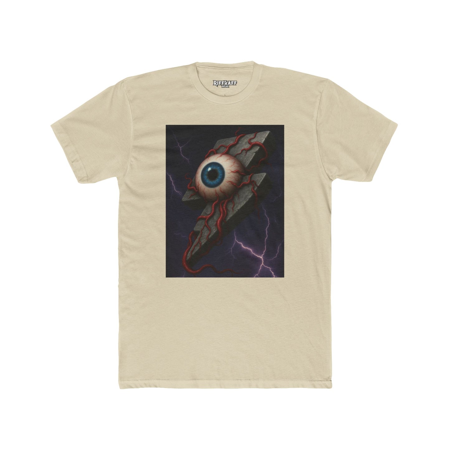 Unisex Cotton Crew Tee - Eye of Lightning Graphic Tee for Bold Style - Riff Raff Wear