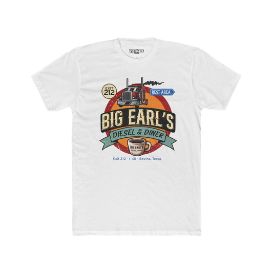 Big Earl's Diesel & Diner Graphic Tee - Unisex Cotton Crew Shirt - Riff Raff Underground