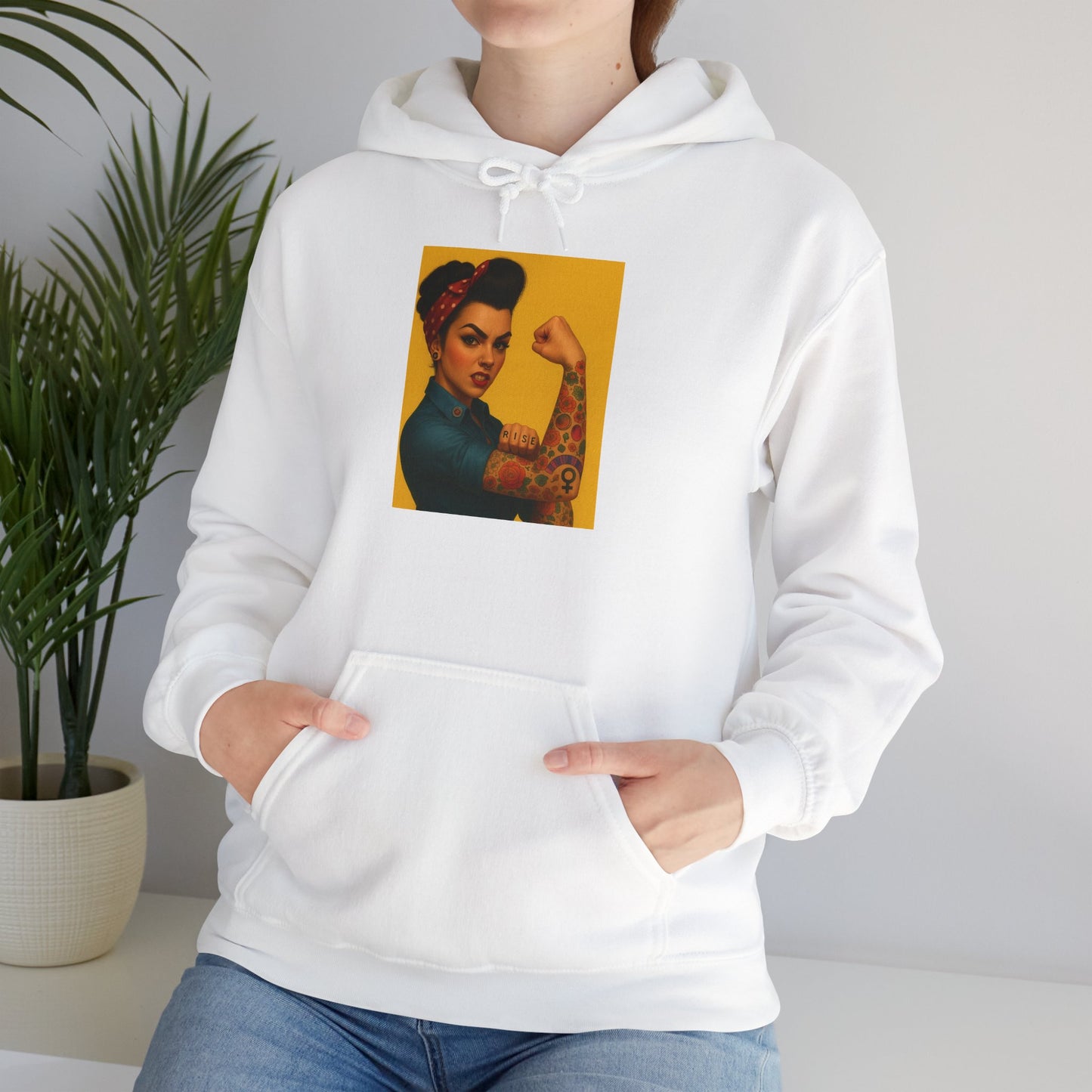 Empowering Feminist Hoodie | Unisex Heavy Blend™ Sweatshirt - Riff Raff Wear