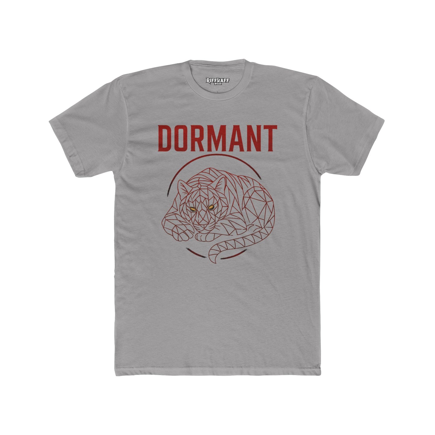 Dormant Tiger Unisex Cotton Crew Tee - Minimalist Animal Graphic T-Shirt - Riff Raff Wear