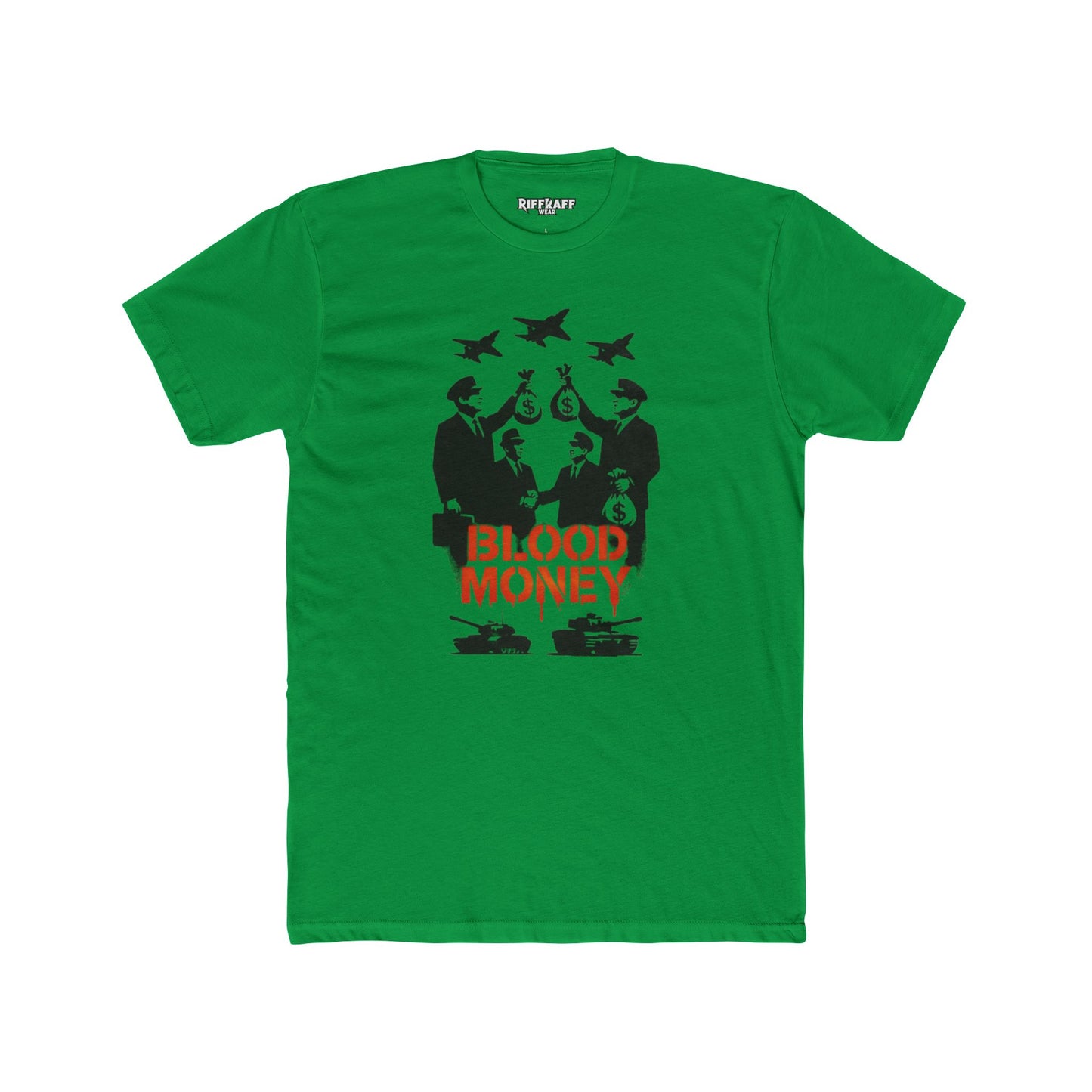 Blood Money Unisex Cotton Crew Tee - Bold Statement -Riff Raff Wear