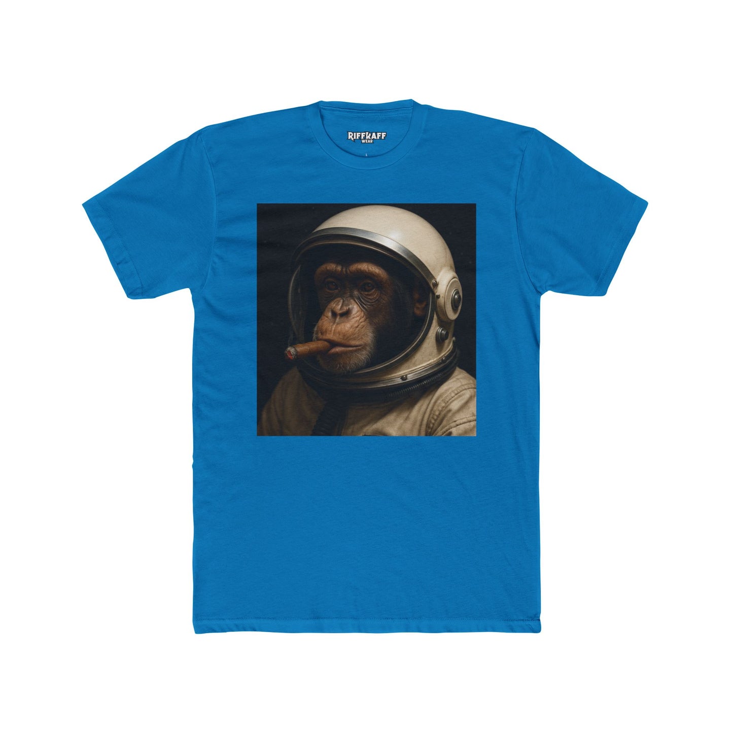 Astronaut Monkey Unisex Cotton Crew Tee - Fun Graphic T-Shirt for Animal Lovers - Riff Raff Wear