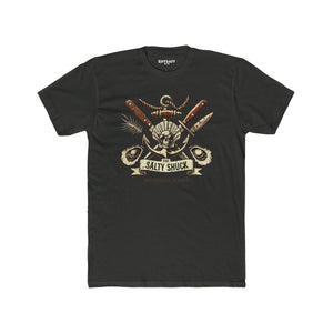 Salty Shuck Seafood Truck Crew Tee | Vintage Inspired Unisex Cotton T-Shirt - Riff Raff Underground