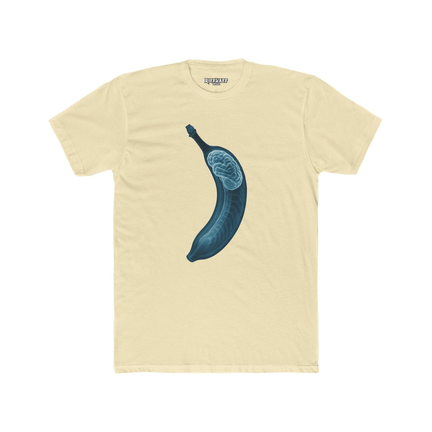 Funny Unisex Cotton Crew Tee - Brainy Banana Design - Riff Raff Wear