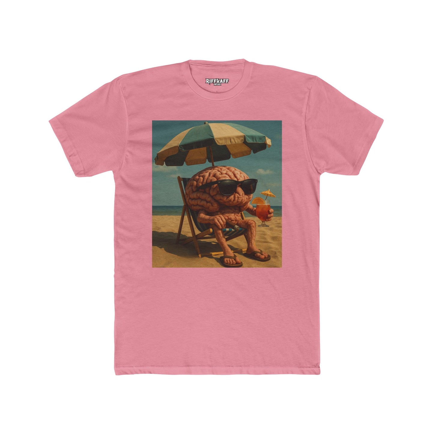 Chill Vibes Brain Art Unisex Cotton Crew Tee - Riff Raff Wear
