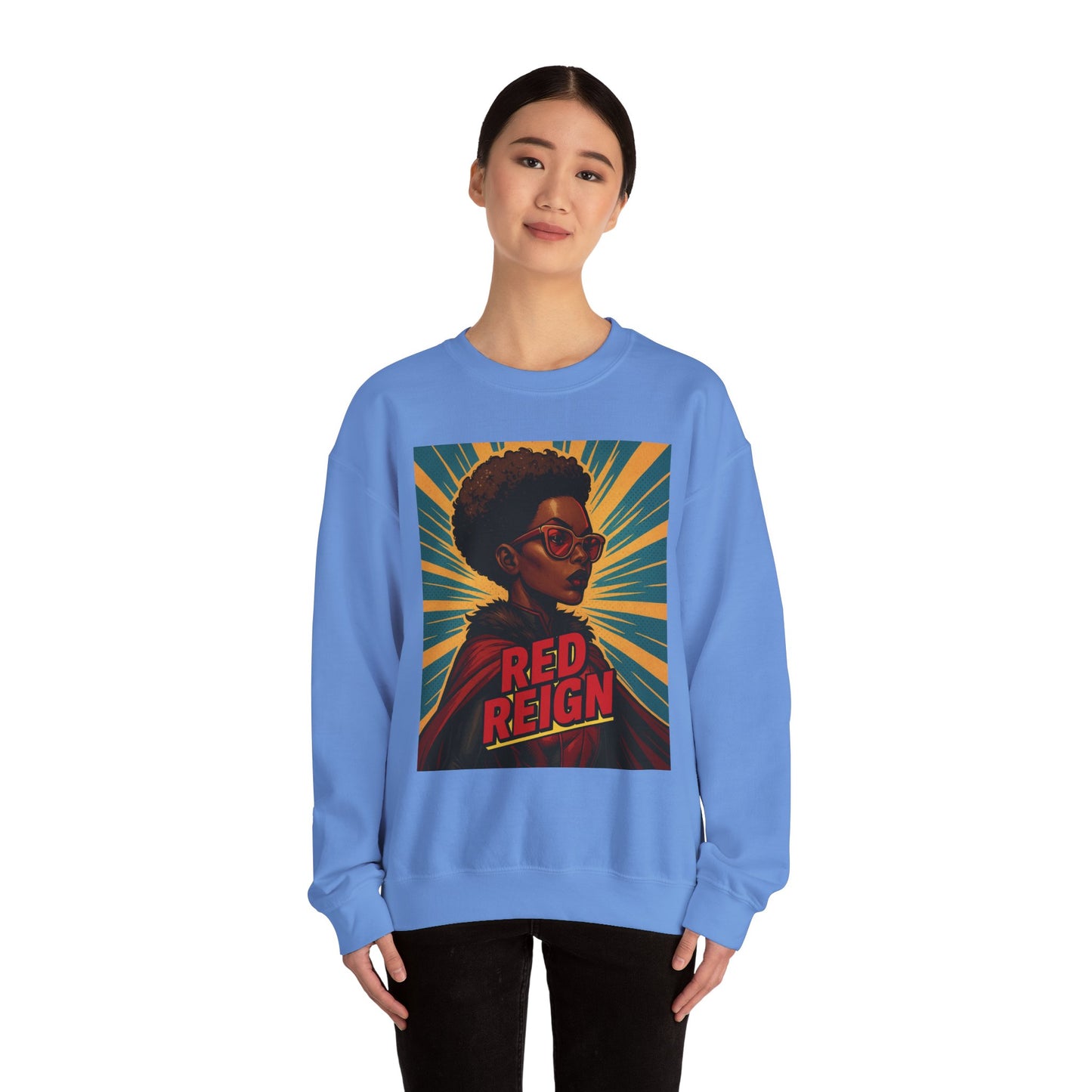 Red Reign Unisex Crewneck Sweatshirt - Stylish & Bold Graphic Design - Riff Raff Wear