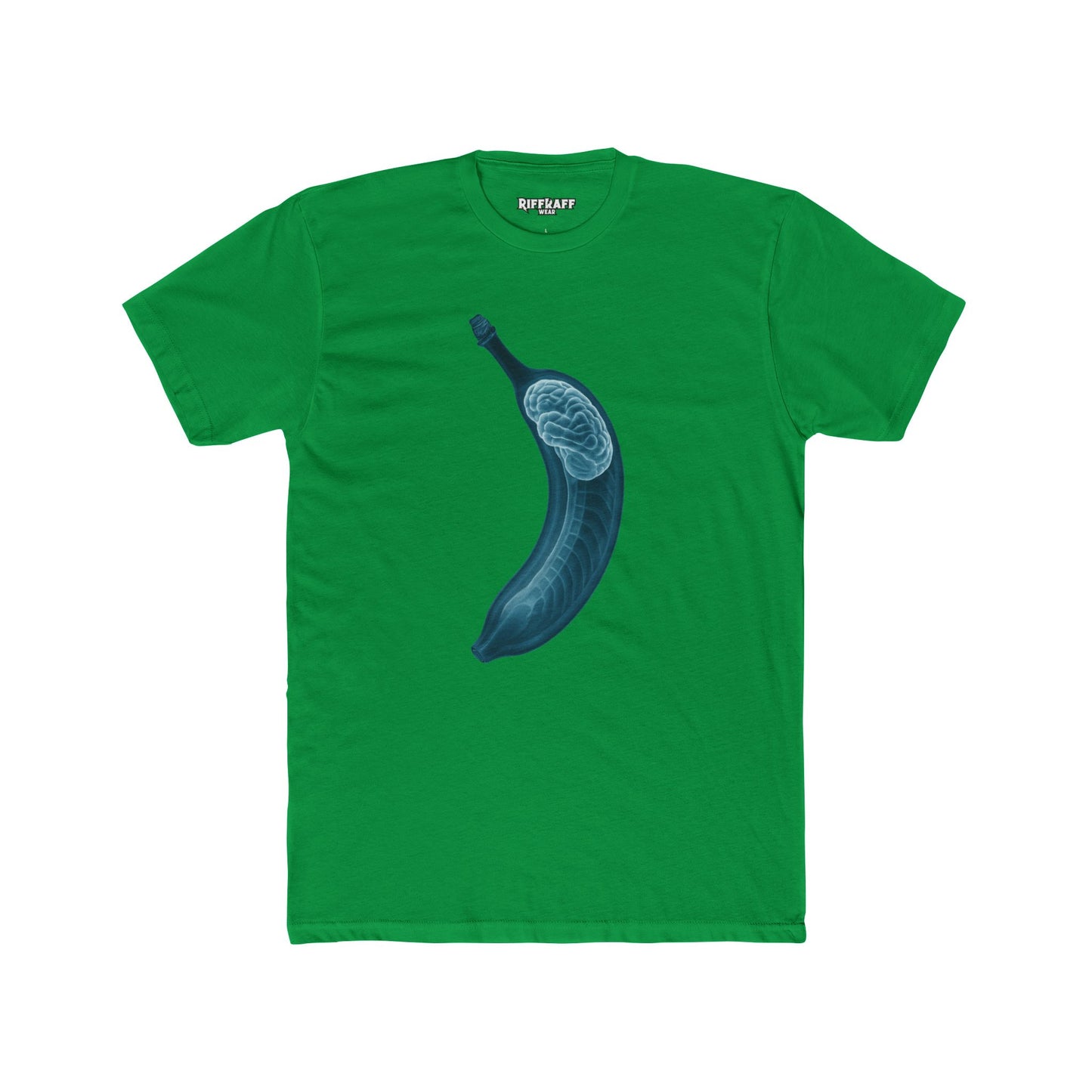 Funny Unisex Cotton Crew Tee - Brainy Banana Design - Riff Raff Wear