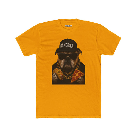 Gangsta Dog Unisex Cotton Crew Tee - Fun & Playful Graphic Shirt - Riff Raff Wear