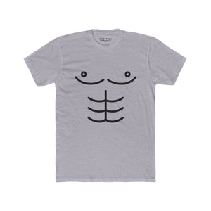 Funny Unisex Cotton Crew Tee - Cartoon Abs Design - Riff Raff Wear