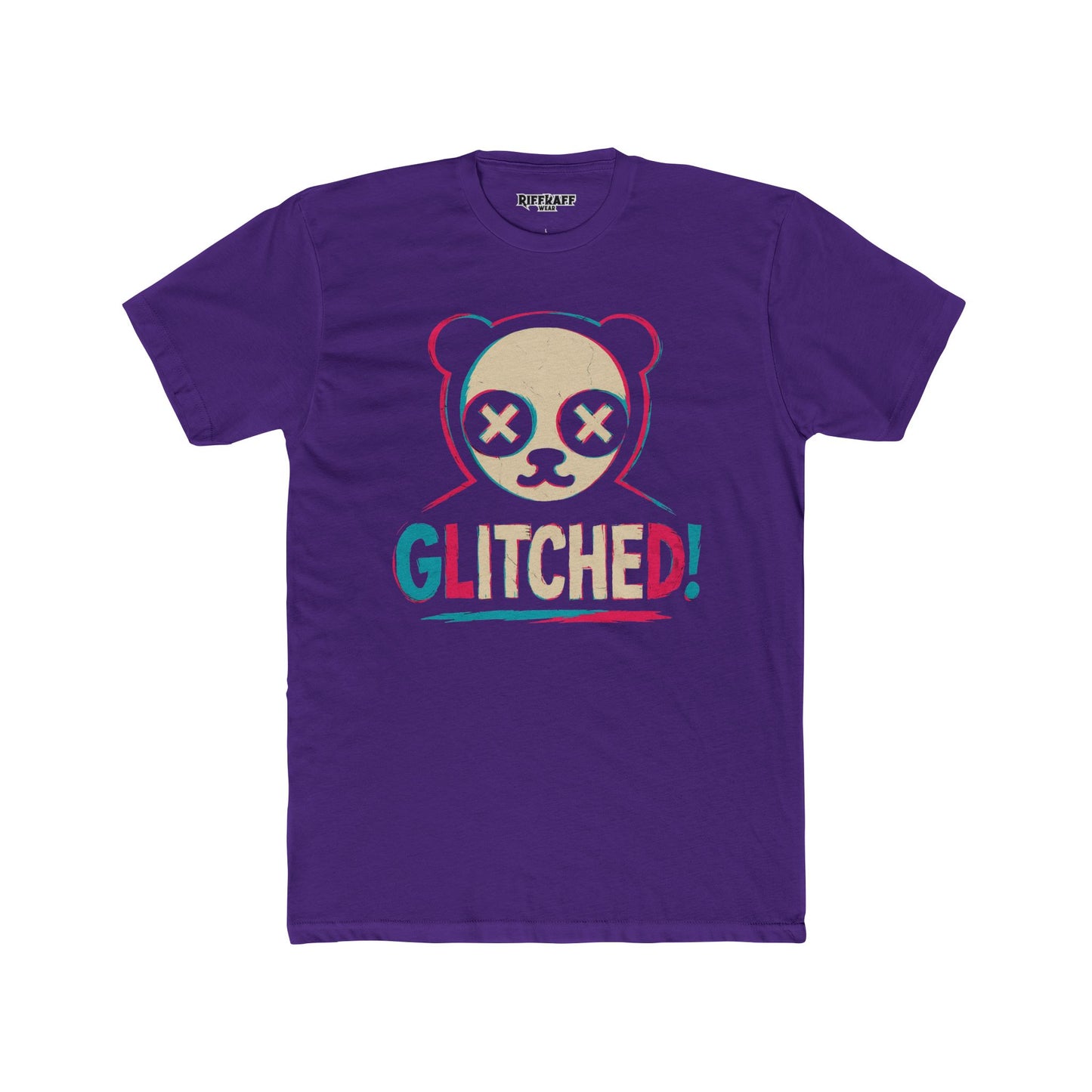Glitched Panda Unisex Cotton Crew Tee - Fun Casual Wear for Gamers - Riff Raff Wear