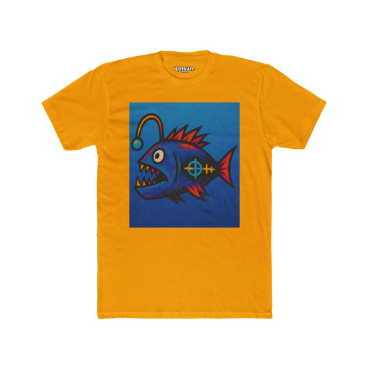 Colorful Graphic Fish Unisex Cotton Crew Tee - Fun and Quirky Art - Riff Raff Wear