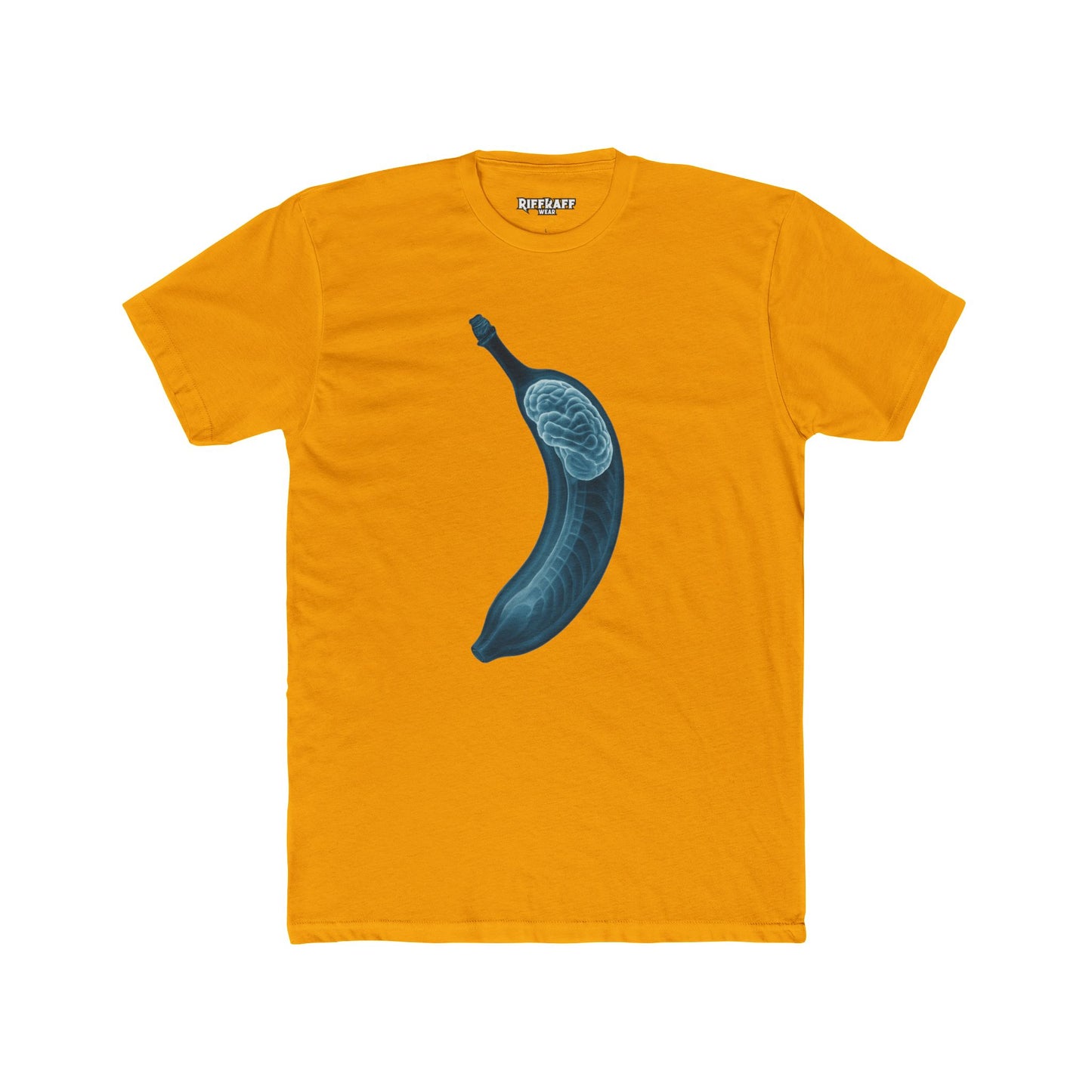 Funny Unisex Cotton Crew Tee - Brainy Banana Design - Riff Raff Wear