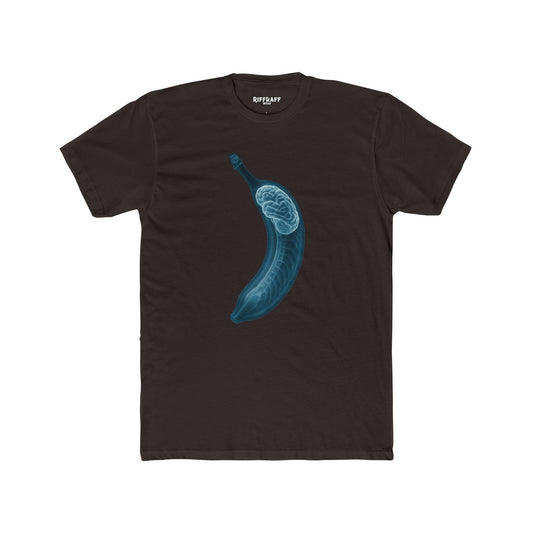 Funny Unisex Cotton Crew Tee - Brainy Banana Design - Riff Raff Wear