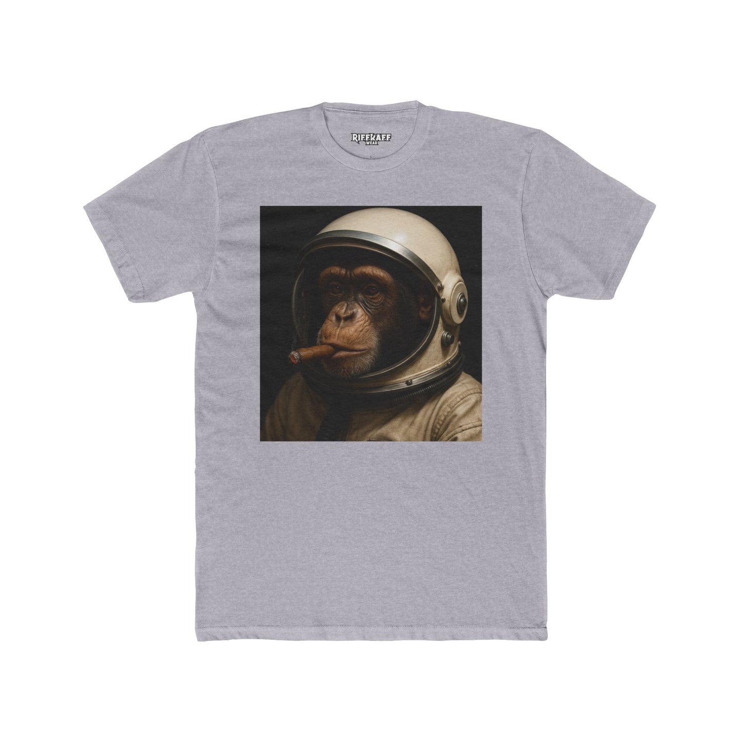 Astronaut Monkey Unisex Cotton Crew Tee - Fun Graphic T-Shirt for Animal Lovers - Riff Raff Wear