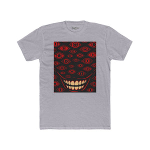 Menacing Smiley Unisex Cotton Crew Tee - Bold Graphic - Riff Raff Wear